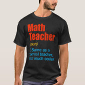 Back To School First Day Math Teacher Definition Tシャツ (正面)