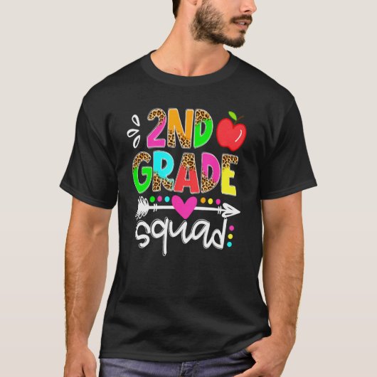 Back To School First Day Of 2nd Grade Squad Teache Tシャツ (正面)