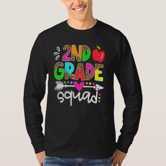 Back To School First Day Of 2nd Grade Squad Teache Tシャツ (正面)