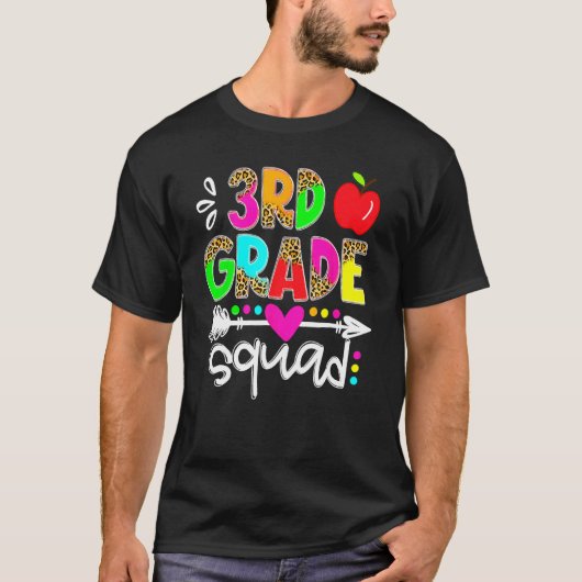Back To School First Day Of 3rd Grade Squad Teache Tシャツ (正面)