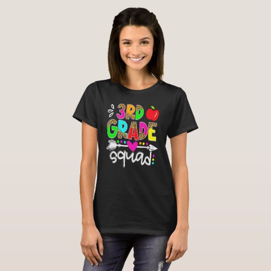 Back To School First Day Of 3rd Grade Squad Teache Tシャツ (正面フル)