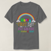 Back to School First Day Of First Grade Hello 1st Tシャツ (デザイン正面)