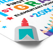 Back to school first day sign ポスター (角)