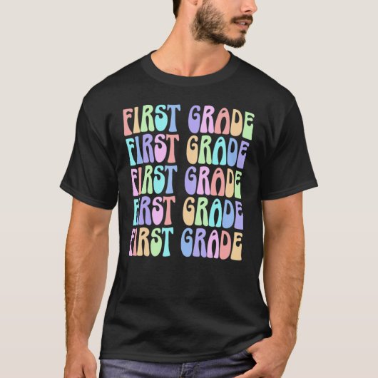 Back to School First Grade Vibes First Day Teacher Tシャツ (正面)
