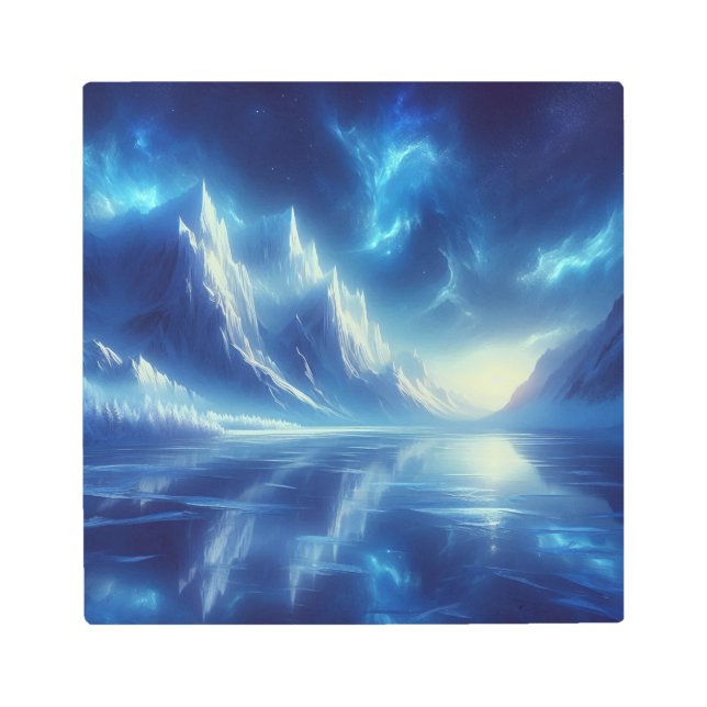 Back to School Frozen Twilight Dreamscape メタルプリント (正面)