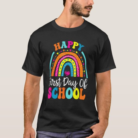 Back To School Funny Happy First Day Of School For Tシャツ (正面)