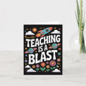 Back To School Funny Teaching Is A Blast Design  カード (正面)