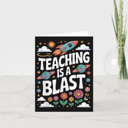 Back To School Funny Teaching Is A Blast Design  カード (正面)