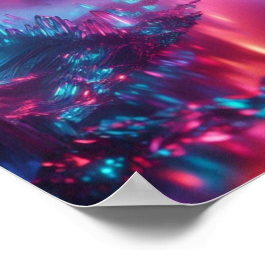 Back to School Futuristic Crystal Glow ポスター (角)