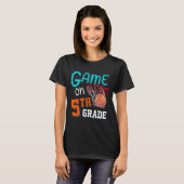 Back To School Game On 5th Grade Fun Basketball Ki Tシャツ (正面フル)