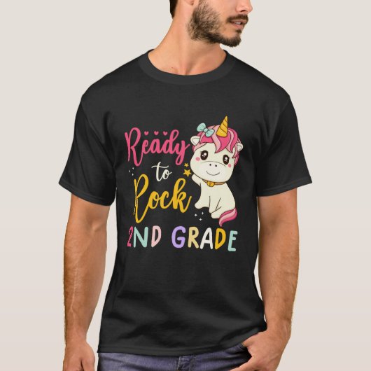 back to school  girls ready to rock 2nd grade Unic Tシャツ (正面)