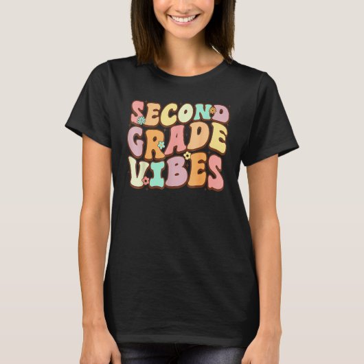 Back To School Groovy Second Grade Vibes 2nd Grade Tシャツ (正面)