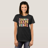 Back To School Groovy Second Grade Vibes 2nd Grade Tシャツ (正面フル)