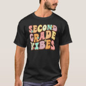Back To School Groovy Second Grade Vibes 2nd Grade Tシャツ (正面)
