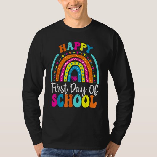 Back To School  Happy First Day Of School For Teac Tシャツ (正面)