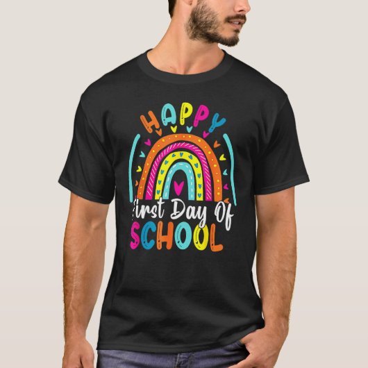 Back To School  Happy First Day Of School For Teac Tシャツ (正面)