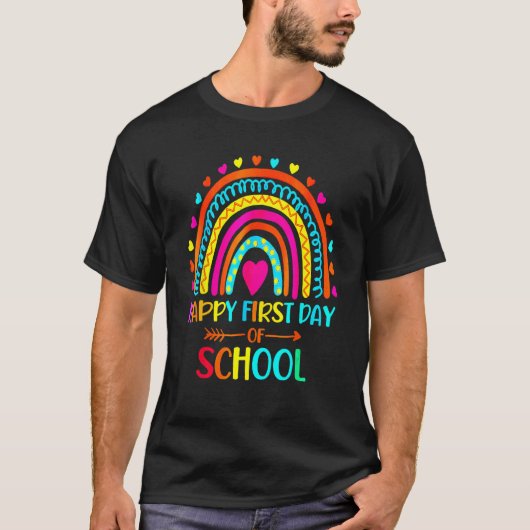 Back To School  Happy First Day Of School For Teac Tシャツ (正面)