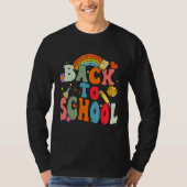 Back To School Happy First Day Of School Groovy Te Tシャツ (正面)