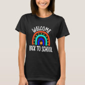 Back To School Happy First Day Of School Rainbow T Tシャツ (正面)