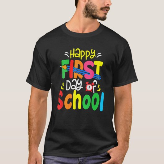 Back To School Happy First Day Of School Teacher S Tシャツ (正面)