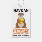 Back to School Have an otterly amazing year Pun ギフトタグ (裏面)
