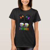 Back To School Hello 2nd Grade Second Messy Bun Te Tシャツ (正面)