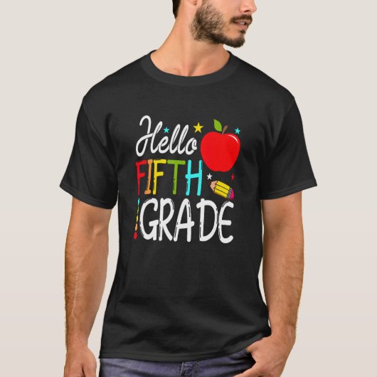 Back To School Hello Fifth Grade Team 5th Grade Te Tシャツ (正面)