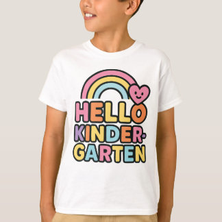 Back to School Hello Kindergarten Teacher Kids Tシャツ