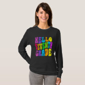 Back To School Hello Seventh Grade First Day Of Sc Tシャツ (正面フル)