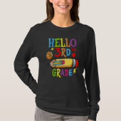 Back To School Hello Third 3rd Grade For Kids Tシャツ (正面)