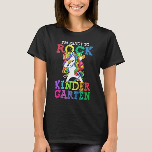 Back To School I m Ready To Rock Kindergarten Unic Tシャツ (正面)