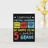Back To School I Survived Virtual Learning 5th Gra カード (黄色い花)