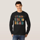 Back To School I Teach Kid to Read Men Women Readi Tシャツ (正面フル)