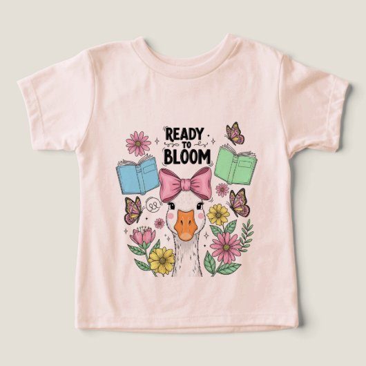 Back to School Kids T-shirt - Cute First Day (デザイン正面)