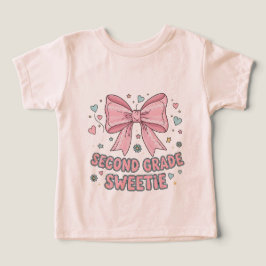 Back to School Kids T-shirt with Pink Bow