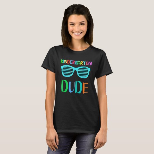 Back To School Kindergarten Dude Cool Sunglasses B Tシャツ (正面フル)