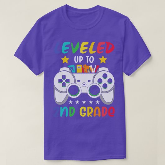 Back to school- leveled up to 2nd grade  tシャツ (デザイン正面)