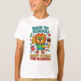 Back to School Lion T-Shirt – Rule the School Kids Tシャツ