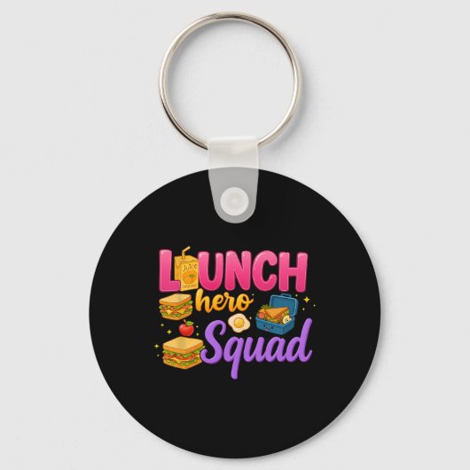 Back To School Lunch Lady Squad Lunch Hero Squad P キーホルダー (正面)