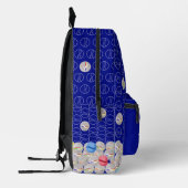 Back to School Marbles Blue Print Cut Sew Bag プリントバックパック (左)