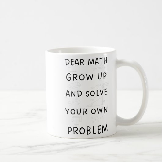 Back To School Math Quote For Girls Boys Teens Dea コーヒーマグカップ (右)