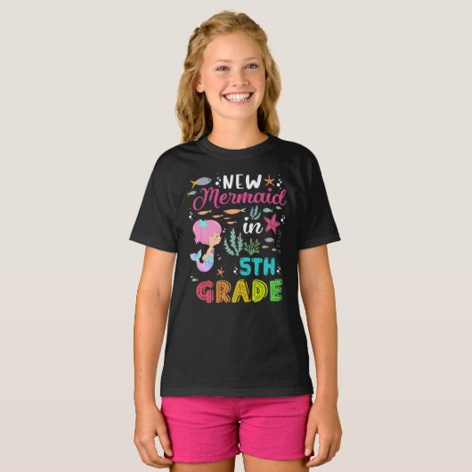 Back to School Mermaid Shirt - 5th Grade Tシャツ (正面フル)