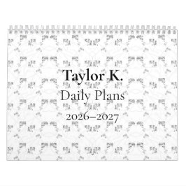 Back-to-School Minimal Line Pattern | Summer カレンダー