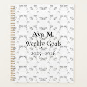 Back-to-School Minimal Line Pattern | Summer プランナー手帳 (正面)