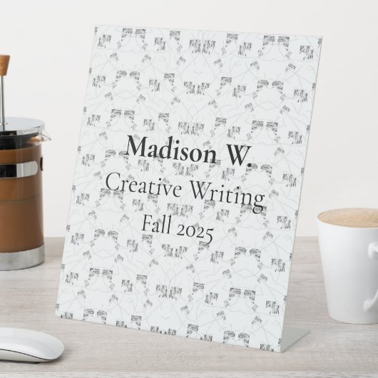 Back-to-School Minimal Line Pattern | Summer 台座サイン (インサイチュ)