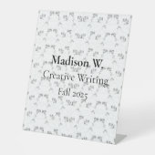 Back-to-School Minimal Line Pattern | Summer 台座サイン (正面)