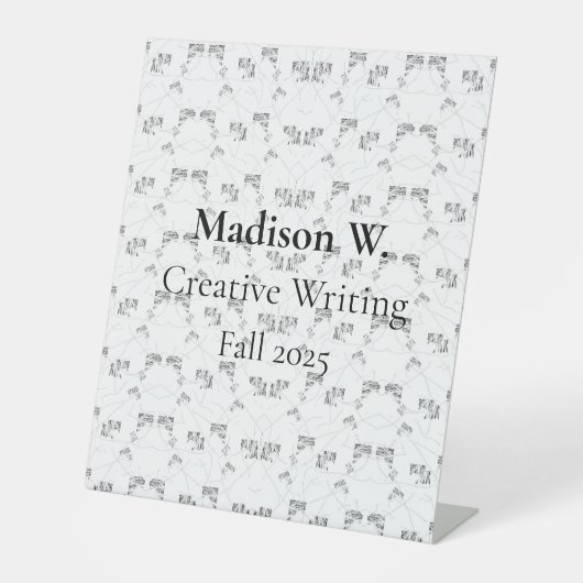 Back-to-School Minimal Line Pattern | Summer 台座サイン (正面)