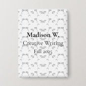 Back-to-School Minimal Line Pattern | Summer 缶バッジ (正面)