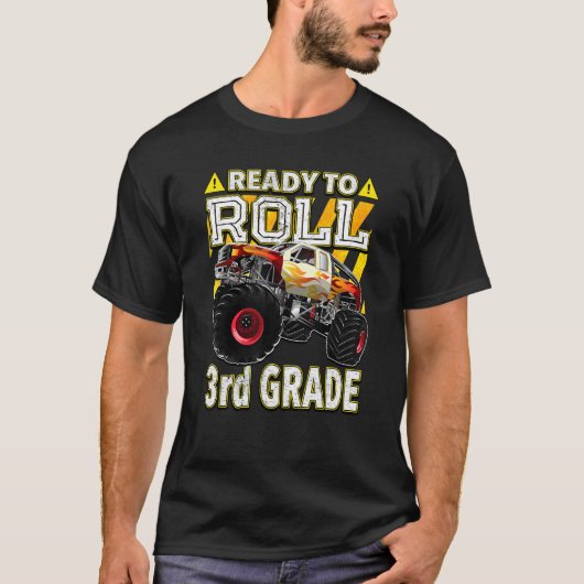 Back To School Monster Truck Ready To Roll 3rd G Tシャツ (正面)