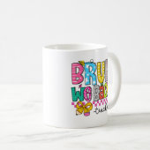 Back to school mug for teacher with cute design コーヒーマグカップ (正面右)